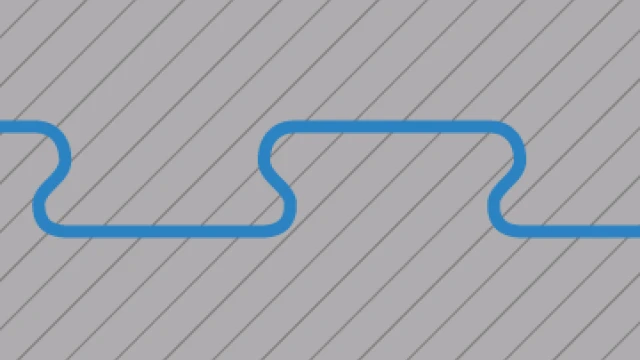 Puzzle spoj s mierne zaokrúhleným skosením