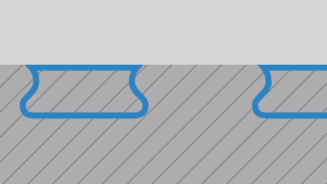 Skrytý puzzle spoj so zaokrúhleným skosením