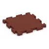 Športová gumová podlaha HD von WARCO im Farbdesign Cihlovo červená mit den Abmessungen 500 x 500 x 40 mm. Produktfoto von Artikel 4192 in der Aufsicht von schräg vorne.