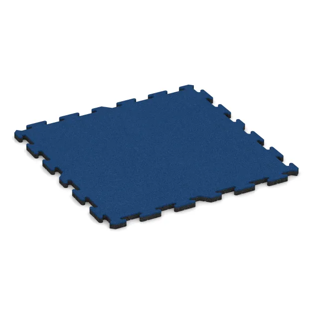 Fitness Ochranná Podložka von WARCO im Farbdesign Chagall modrá mit den Abmessungen 1000 x 1000 x 30 mm. Produktfoto von Artikel 5810 in der Aufsicht von schräg vorne.