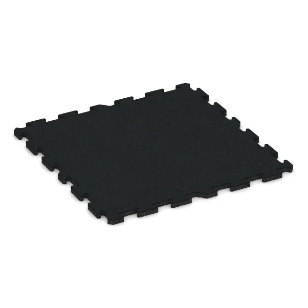 Fitness Ochranná Podložka von WARCO im Farbdesign Železno šedá mit den Abmessungen 1000 x 1000 x 30 mm. Produktfoto von Artikel 6010 in der Aufsicht von schräg vorne.