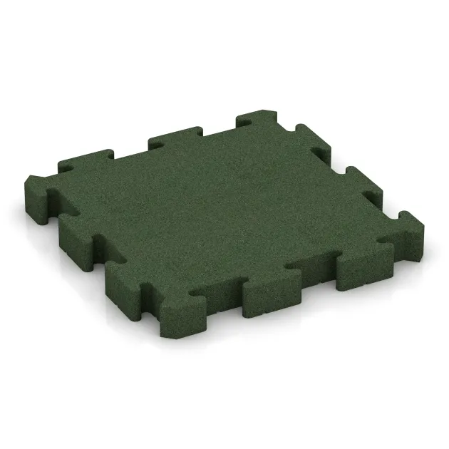Fitness Ochranná Podložka von WARCO im Farbdesign Trávová zelená mit den Abmessungen 500 x 500 x 60 mm. Produktfoto von Artikel 3194 in der Aufsicht von schräg vorne.