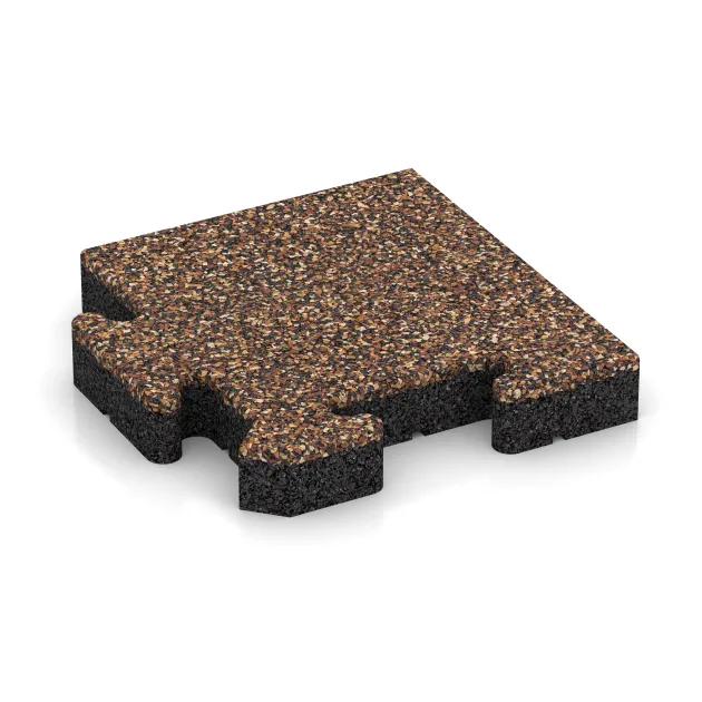 Rohová doska HD von WARCO im Farbdesign Kôra a Basto mit den Abmessungen 235 x 235 x 40 mm. Produktfoto von Artikel 4987 in der Aufsicht von schräg vorne.