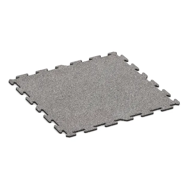 Športová doska 1,8 cm von WARCO im Farbdesign Šedý melange mit den Abmessungen 1000 x 1000 x 18 mm. Produktfoto von Artikel 4598 in der Aufsicht von schräg vorne.