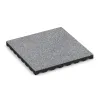 Dopadová gumená podložka na ihrisko von WARCO im Farbdesign Šedý melange mit den Abmessungen 500 x 500 x 40 mm. Produktfoto von Artikel 5348 in der Aufsicht von schräg vorne.