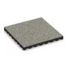 Bezpečnostná gumová dlaždica na detské ihrisko 4,5 cm - EN 1177 ≤ 135 cm von WARCO im Farbdesign Svetlý granit mit den Abmessungen 500 x 500 x 45 mm. Produktfoto von Artikel 5544 in der Aufsicht von schräg vorne.