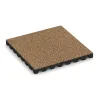 Bezpečnostná gumová dlaždica na detské ihrisko 4,5 cm - EN 1177 ≤ 135 cm von WARCO im Farbdesign Maroko mit den Abmessungen 500 x 500 x 45 mm. Produktfoto von Artikel 5555 in der Aufsicht von schräg vorne.