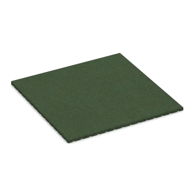 Gumená podlahová doska pre psy von WARCO im Farbdesign Trávová zelená mit den Abmessungen 1000 x 1000 x 30 mm. Produktfoto von Artikel 3997 in der Aufsicht von schräg vorne.
