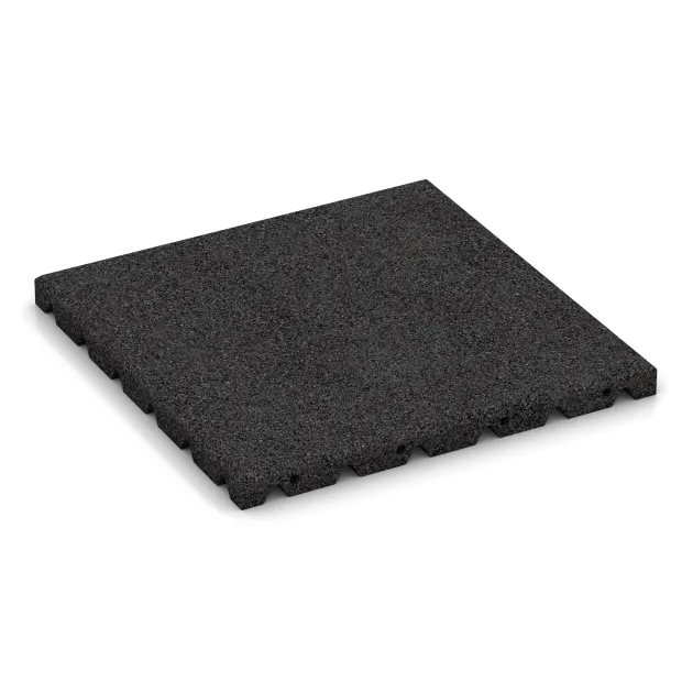 Terasová dlaždica 3 cm von WARCO im Farbdesign Antracit mit den Abmessungen 400 x 400 x 30 mm. Produktfoto von Artikel 0514 in der Aufsicht von schräg vorne.