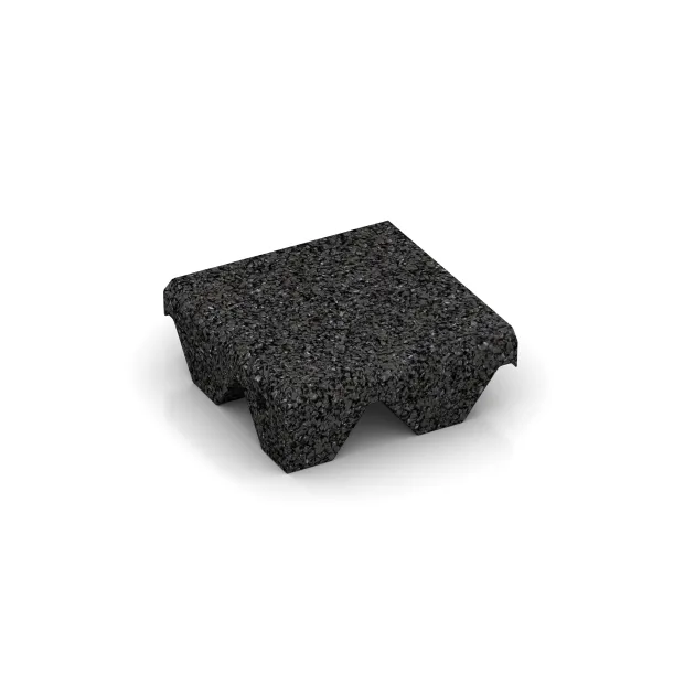 Material sample von WARCO im Farbdesign Antracit mit den Abmessungen ca. 100 x 100 x 40 mm. Produktfoto von Artikel 0506 in der Aufsicht von schräg vorne.