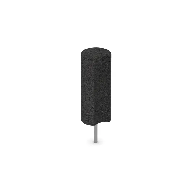 Gumová palisáda von WARCO im Farbdesign Antracit mit den Abmessungen ø 250 x 600 mm. Produktfoto von Artikel 2560 in der Aufsicht von schräg vorne.