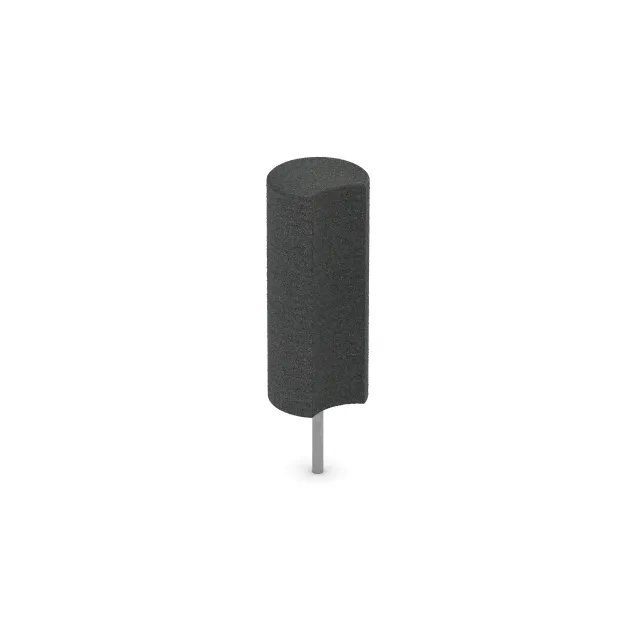 Rubber granulate palisade von WARCO im Farbdesign Šedý bridlica mit den Abmessungen ø 250 x 600 mm. Produktfoto von Artikel 2559 in der Aufsicht von schräg vorne.