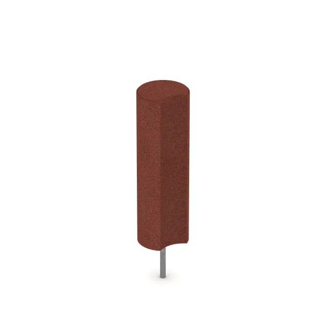 Gumová palisáda von WARCO im Farbdesign Cihlovo červená mit den Abmessungen ø 250 x 800 mm. Produktfoto von Artikel 2561 in der Aufsicht von schräg vorne.
