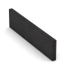 Gumový obrubník von WARCO im Farbdesign Antracit mit den Abmessungen 100 x 5 x 25 cm. Produktfoto von Artikel 2596 in der Aufsicht von schräg vorne.