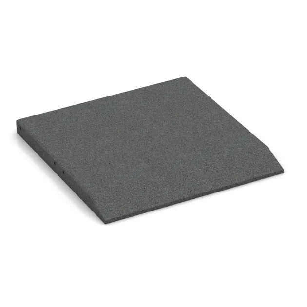 Edge tile (one chamfered side) von WARCO im Farbdesign Šedý bridlica mit den Abmessungen 500 x 500 x 40 mm. Produktfoto von Artikel 0430 in der Aufsicht von schräg vorne.
