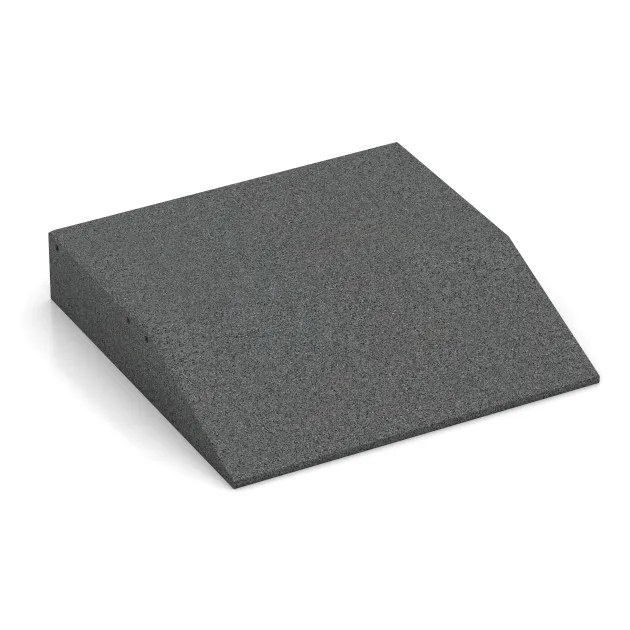 Edge tile (one chamfered side) von WARCO im Farbdesign Šedý bridlica mit den Abmessungen 500 x 500 x 100 mm. Produktfoto von Artikel 0460 in der Aufsicht von schräg vorne.