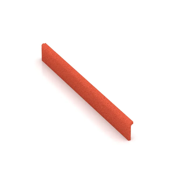 Wall protection - skirting board von WARCO im Farbdesign Svetlooranžová červená mit den Abmessungen 750 x 80 x 20 mm. Produktfoto von Artikel 4285 in der Aufsicht von schräg vorne.