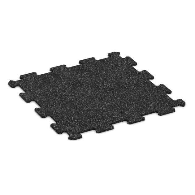 Športová podlaha Kompakt von WARCO im Farbdesign Lehko sivá posypaná mit den Abmessungen 485 x 485 x 8 mm | 0,235 m². Produktfoto von Artikel 0920 in der Aufsicht von schräg vorne.