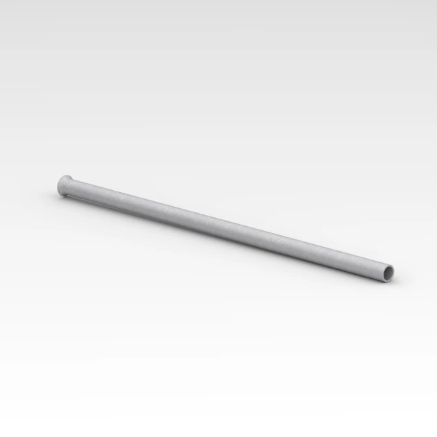 Zemná kotva von WARCO im Farbdesign Zinková sivá mit den Abmessungen ø 2,8 x 76 cm. Produktfoto von Artikel 6643 in der Aufsicht von schräg vorne.
