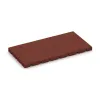 Half tile von WARCO im Farbdesign Cihlovo červená mit den Abmessungen 500 x 250 x 30 mm. Produktfoto von Artikel 0378 in der Aufsicht von schräg vorne.