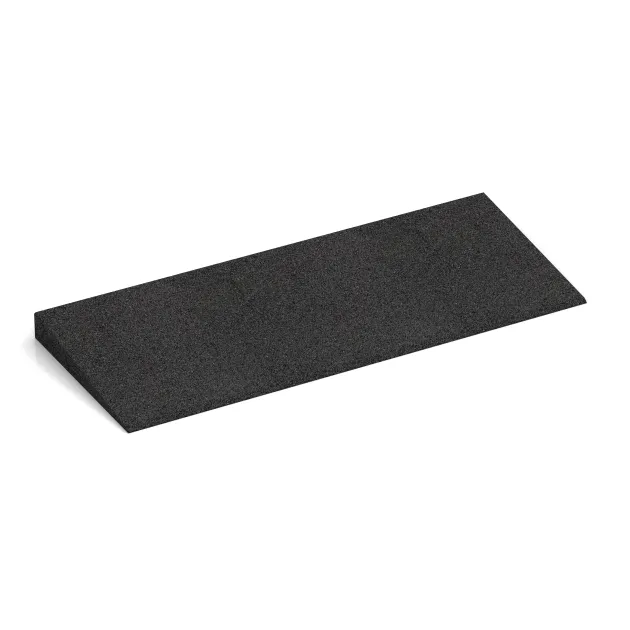 Prahová rampa 75 cm von WARCO im Farbdesign Antracit mit den Abmessungen 750 x 300 x 45/8 mm. Produktfoto von Artikel 2468 in der Aufsicht von schräg vorne.