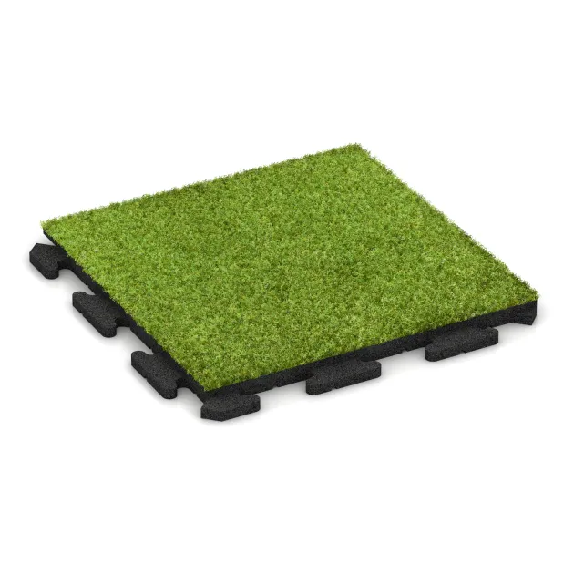 Podlahová krytina pre psy von WARCO im Farbdesign Zelená umelá tráva mit den Abmessungen 500 x 500 x 30 mm. Produktfoto von Artikel 4087 in der Aufsicht von schräg vorne.