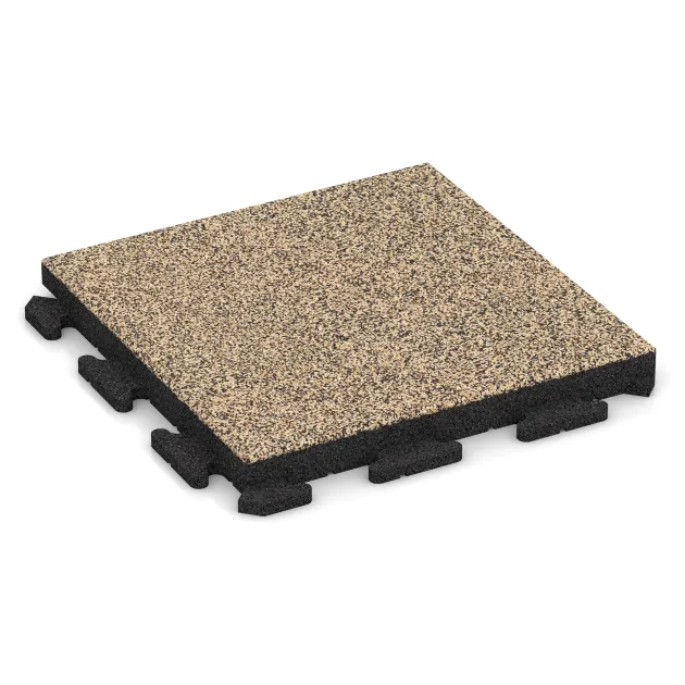 Terasa dlaždica Classic von WARCO im Farbdesign Travertín mit den Abmessungen 500 x 500 x 50 mm. Produktfoto von Artikel 1416 in der Aufsicht von schräg vorne.