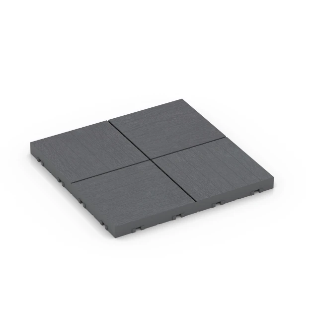 Mozaika – Terasové dlaždice von WARCO im Farbdesign Striebristošedá mit den Abmessungen 30 x 30 x 2 cm. Produktfoto von Artikel 6349 in der Aufsicht von schräg vorne.