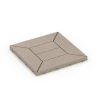 Kazetový vzor – Terasové dlaždice von WARCO im Farbdesign Vanilka mit den Abmessungen 30 x 30 x 2 cm. Produktfoto von Artikel 6350 in der Aufsicht von schräg vorne.