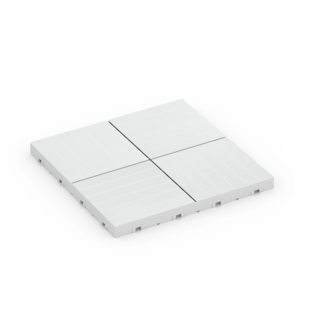 Mozaika – Terasové dlaždice von WARCO im Farbdesign Krieda mit den Abmessungen 30 x 30 x 2 cm. Produktfoto von Artikel 6353 in der Aufsicht von schräg vorne.