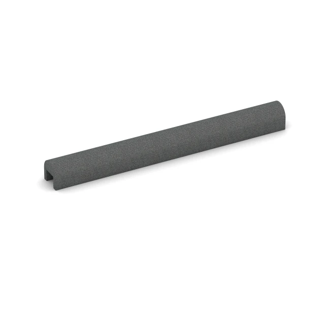 Rubber Kerb Cap von WARCO im Farbdesign Bridlicová sivá mit den Abmessungen 100 x 10 x 10 – [5 x 5] cm. Produktfoto von Artikel 2583 in der Aufsicht von schräg vorne.