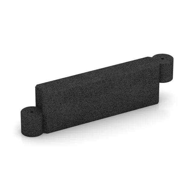 Gumený modulárny blok von WARCO im Farbdesign Antracit mit den Abmessungen 1000 x 300 x 154 mm. Produktfoto von Artikel 2578 in der Aufsicht von schräg vorne.