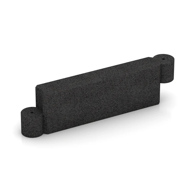 Gumený modulárny blok von WARCO im Farbdesign Antracit mit den Abmessungen 100 x 15 x 30 cm. Produktfoto von Artikel 2578 in der Aufsicht von schräg vorne.