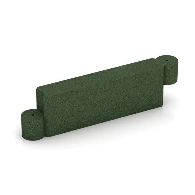 Gumený modulárny blok von WARCO im Farbdesign Trávová zelená mit den Abmessungen 1000 x 300 x 154 mm. Produktfoto von Artikel 2576 in der Aufsicht von schräg vorne.