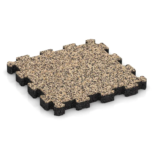 Dlaždica k bazénu bez škár von WARCO im Farbdesign Travertín mit den Abmessungen 306 x 306 x 30 mm. Produktfoto von Artikel 6108 in der Aufsicht von schräg vorne.
