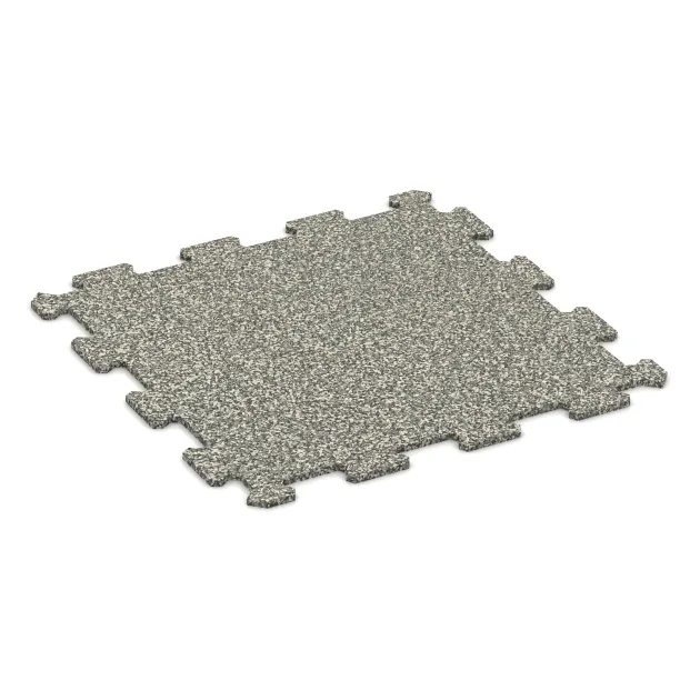 Športová podlaha Kompakt von WARCO im Farbdesign Svetlý granit mit den Abmessungen 485 x 485 x 8 mm. Produktfoto von Artikel 0884 in der Aufsicht von schräg vorne.