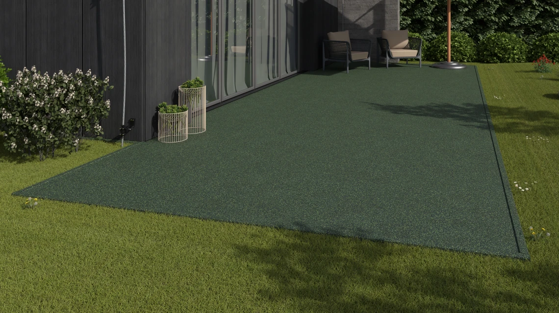 Beispielhafte Verlegung für den Artikel 3730 von WARCO - Dlažba exteriérová, Farbton Anglický trávnik in der Abmessung 30,6 x 30,6 x 2 cm | 0,094 m².