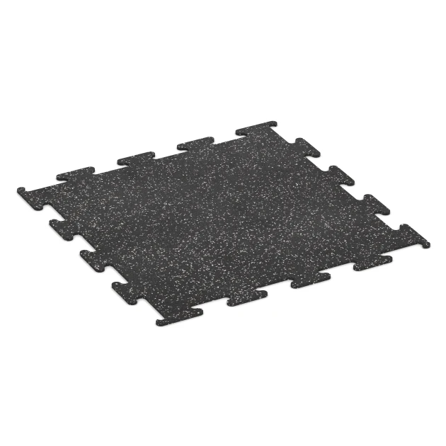 Športová podlaha Fitness Performance Elite von WARCO im Farbdesign Lehko sivá posypaná mit den Abmessungen 100 x 100 x 1 cm | 1,00 m². Produktfoto von Artikel 3776 in der Aufsicht von schräg vorne.