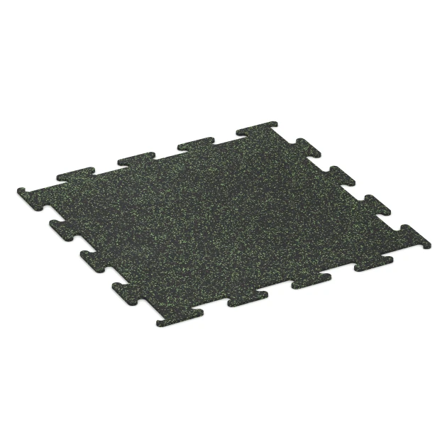 Fitness Performance Elite tréningová podlaha von WARCO im Farbdesign Ľahko zeleno posypaná mit den Abmessungen 100 x 100 x 1 cm | 1,00 m². Produktfoto von Artikel 3755 in der Aufsicht von schräg vorne.