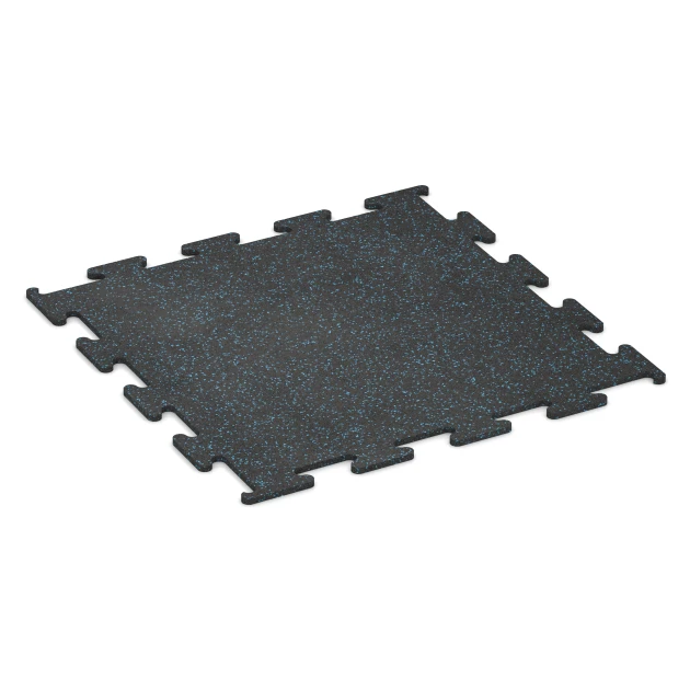 Fitness Performance Elite gumová podlaha do fitness von WARCO im Farbdesign Ľahko modro posypaná mit den Abmessungen 100 x 100 x 1,5 cm | 1,00 m². Produktfoto von Artikel 3758 in der Aufsicht von schräg vorne.