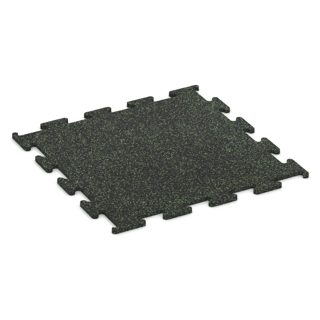 Fitness Performance Elite tréningová podlaha von WARCO im Farbdesign Ľahko zeleno posypaná mit den Abmessungen 100 x 100 x 2 cm | 1,00 m². Produktfoto von Artikel 6979 in der Aufsicht von schräg vorne.