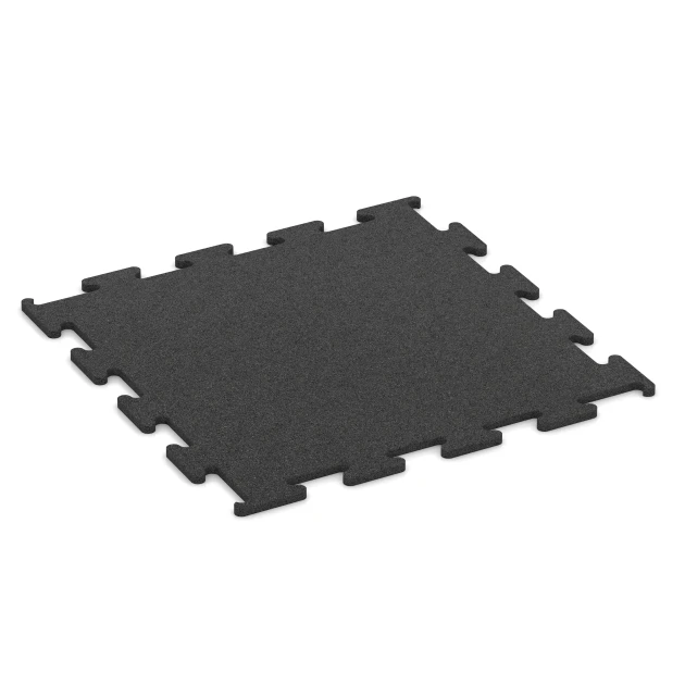 Fitness Performance Elite gumová podlaha do fitness von WARCO im Farbdesign Antracit mit den Abmessungen 50 x 50 x 1 cm | 0,25 m². Produktfoto von Artikel 3749 in der Aufsicht von schräg vorne.