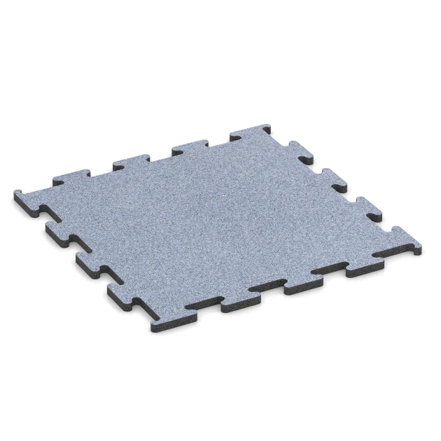 Fitness Performance Elite tréningová podlaha von WARCO im Farbdesign Hmlistá sivá mit den Abmessungen 50 x 50 x 1,5 cm | 0,25 m². Produktfoto von Artikel 6154 in der Aufsicht von schräg vorne.