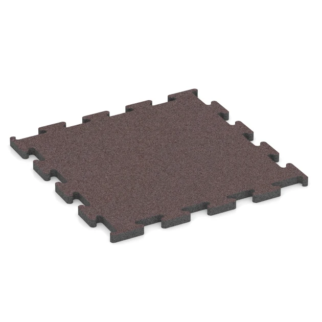 Fitness Performance Elite gumová podlaha do fitness von WARCO im Farbdesign Minerálna červená mit den Abmessungen 50 x 50 x 2 cm | 0,25 m². Produktfoto von Artikel 6155 in der Aufsicht von schräg vorne.