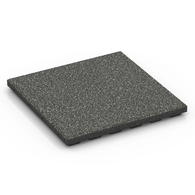 Dopadová dlaždica – 120 cm von WARCO im Farbdesign Tmavosivá žula mit den Abmessungen 50 x 50 x 4 cm | 0,25 m². Produktfoto von Artikel 6422 in der Aufsicht von schräg vorne.