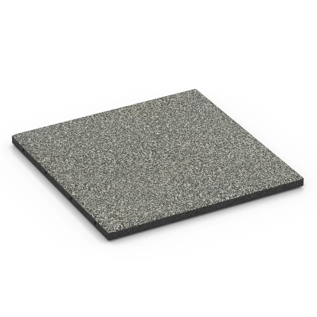 Dopadová dlaždica – 90 cm von WARCO im Farbdesign Sivá žula mit den Abmessungen 50 x 50 x 3 cm | 0,25 m². Produktfoto von Artikel 6414 in der Aufsicht von schräg vorne.