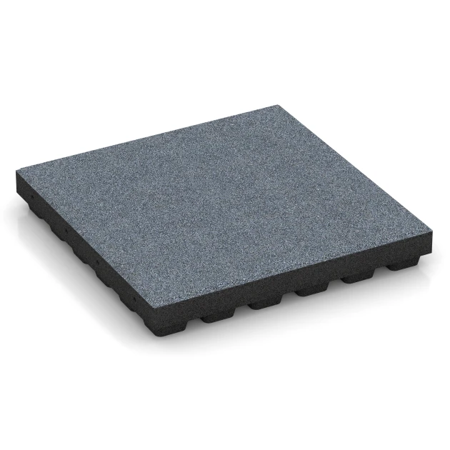 Dopadové dlaždice von WARCO im Farbdesign Grafitová sivá mit den Abmessungen 50 x 50 x 7 cm | 0,25 m². Produktfoto von Artikel 6298 in der Aufsicht von schräg vorne.