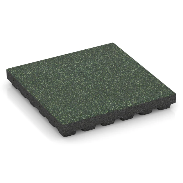 Dopadová dlaždica EPDM – 210 cm von WARCO im Farbdesign Anglický trávnik mit den Abmessungen 50 x 50 x 7 cm | 0,25 m². Produktfoto von Artikel 6442 in der Aufsicht von schräg vorne.