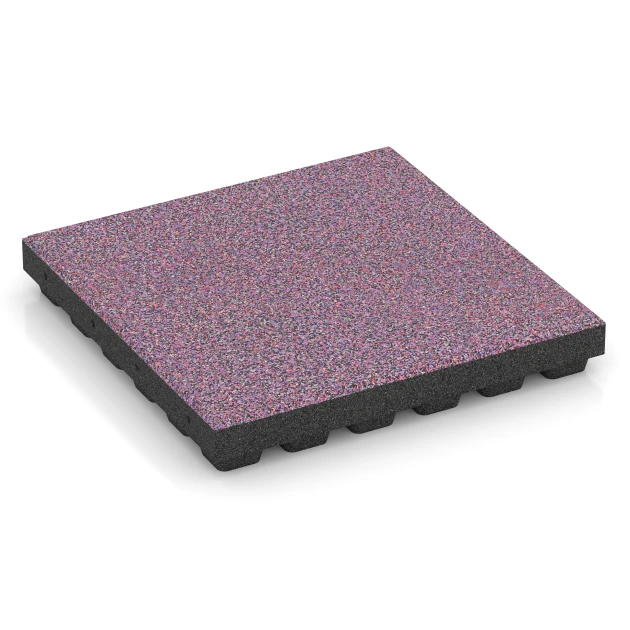 Dopadová dlaždica EPDM – 210 cm von WARCO im Farbdesign Levanduľa mit den Abmessungen 50 x 50 x 7 cm | 0,25 m². Produktfoto von Artikel 6445 in der Aufsicht von schräg vorne.