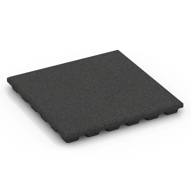 Dopadové dlaždice von WARCO im Farbdesign Antracit mit den Abmessungen 50 x 50 x 4,8 cm | 0,25 m². Produktfoto von Artikel 6291 in der Aufsicht von schräg vorne.